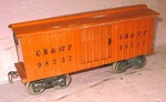 Prewar Lionel 114 Standard Gauge #98237 Cm&stp Orange Box Car. Fixed Price $38.12.
