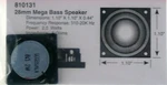 Soundtraxx #810131 Square Mega Bass Speaker, 28MM, Details Below. Fixed Price $12.95.