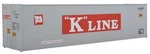 Walthers 949-8351 Ho K-line 40' Hi Cube Smooth Side Reefer Container. Fixed Price $12.60.