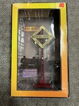 + Mth Gauge Railking No. 69N Warning Bell Maroon W/ Brass Sign 30-1077. Fixed Price $25.00.