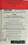 Digitrax DH150K Ho Plug N' Play 1.5 Amp Dcc Mobile Decoder. Fixed Price $33.99.