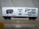 Mtl #42010 N-scale 40' Double Sheathed Wood Boxcar Stark Trees(rtr). Fixed Price $14.95.