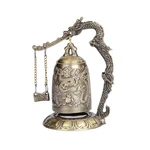 Asian Oriental Brass Gong With Dragon Stand Mini Meditation Bell For Jap.... Fixed Price $19.29.