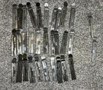 Lionel Vintage Standard Gauge Track Tie Clips (qty 32) With Original Box. Fixed Price $50.00.