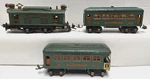 Lionel Prewar O-gauge Set 253 Electric Engine With 607/608 Passenger Cars. Fixed Price $189.00.