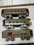 Lionel Prewar Standard Gauge 18, 19, 190 Passenger Cars - Restored Nice. Fixed Price $225.00.