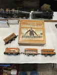 Lionel Prewar Gauge Set 292 Locomotive 3 Passenger Cars Orange Boxed Tested. Fixed Price $224.99.