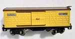 Lionel Standard Gauge 514 Nickel Accent Box Cattle Car Yellow & Brown Unit. Fixed Price $103.00.