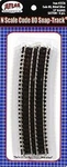 Atlas Code 80 19 Radius (6) - Scale Nickel Silver Model Train Track #2526. Fixed Price $6.52.