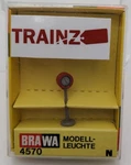 Brawa 4570 Scale 1-1/8" Red Frame Illuminated Platform Clock. Fixed Price $30.36.