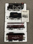 + Mth Standard Tinplate Pennsylvania No. 384 Steam Freight Set PS.2 10-1235-1. Fixed Price $999.99.