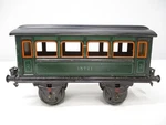 Marklin 18721 Coach 4 Whl Green Litho SPUR/1 Gauge Prewar Germany X8072. Fixed Price $69.00.