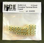 Nce Corporation 293 All Scale 3-CIRCUIT Eurostyle Terminal Strips (5). Fixed Price $12.99.