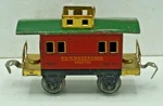 Dorfan O-gauge 486751 Pennsylvania Caboose, Gold Trim, Missing Roof Sold As-is. Fixed Price $39.99.