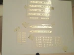 Lionel Pre-war Standard Scale 418-419-490 Gold Metallic Water Decal Serif Look!. Fixed Price $13.50.
