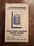 System Sensor Piezo Alert Sounder Model PA400B. Fixed Price $40.00.