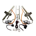 1 Set Shlpdfm Two 2 Door Street Hot Rat Rod Flat Glass Power Window Kit With .... Fixed Price $221.19.