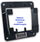 Digitrax Stow-away Throttle Holder Four Pk Holds DT602, UT6 And Legacy. Fixed Price $39.95.