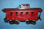 Ives Standard/wide Gauge #195 Caboose. Red & Brown. Fixed Price $89.96.