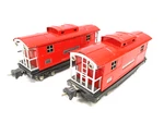 Lionel 2817 Cabooses Red, Nickel Trim, Auto Cplrs Prewar Gauge X7268. Fixed Price $39.00.