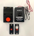 Lot Of 4 Lionel Gauge Buttons, #90, 5906 Sound Activation, & 2 Small. Fixed Price $15.00.