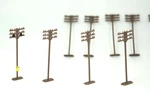 New Bachmann 3-TIER Telephone Telegraph Pole (set Of 12) Scale Accessory. Fixed Price $8.99.