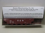 Bowser # 54066 Norfolk Western H21-A 4-BAY Hopper Car 706413 Kit Scale. Fixed Price $18.00.