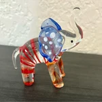 Lenox Blown Art Glass Elephant Patriot's Pride American Flag Figurine. Fixed Price $32.00.