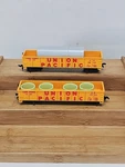 Tyco Union Pacific UP2923 Gondola Train Car With Barrels- Ho Scale Mint Condit. Fixed Price $15.95.