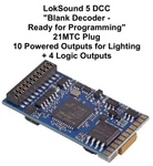 Loksound V5.0 Dcc 21 Mtc Blank Decoder NEM6660 Esu 58429 Free Shipping. Fixed Price $106.99.