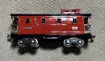 Lionel 1517 Standard Gauge Caboose Red Black Silver Lighted Nickel Stamped Metal. Fixed Price $100.00.