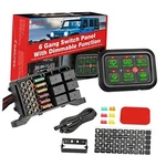 6 Gang Switch Panel, Niwaker 12V Automatic Dimmable Box Universal. Fixed Price $126.98.