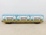 Mth 20-95242 60' Flat Car W/(3) Maersk Tank Containers #97504. Fixed Price $145.00.