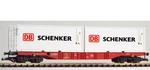 Piko 37753 Db Vi Flatcar With (2) 20' Containers, Schenker (g-scale). Fixed Price $277.99.
