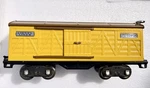 Lionel Standard Gauge 514 Nickel Accent Box Cattle Car Yellow & Brown Unit 2. Fixed Price $89.70.
