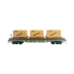 Squeaky's Trains Rock Island Hobby 032211 Flat Car W/crates Army Usax. Fixed Price $21.95.