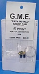 G.m.e. Sound Cam 5.0MM Axle 6 Point 3 Cyl,shay Loco Pfm Pbl Dcc S,o Scale,g,f. Fixed Price $24.95.
