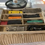 1965-66 Black Lionel Train #239 Locomotive Freight Cars Electric Rail System. Fixed Price $65.00.