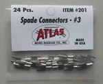 24 Ho Scale #3 Spade Connectors Atlas 201 Railroad Layout Pieces. Fixed Price $7.49.