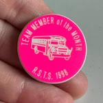 Vintage Rsts 1998 Team Member Of The Month School Bus Driver Award Pin. Fixed Price $19.95.