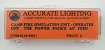 Accurate Lighting Railroaders Camp Fire Simulation Unit 144-9011 New Package. Fixed Price $25.99.