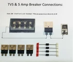 Lionel Post War Transformer Circuit Protection (4) 5AMP Breakers & Tvs - Zw. Fixed Price $28.50.