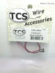 Train Control Systems Tcs #1519 2-PIN Mini Connector Red And Black Wires. Fixed Price $14.39.
