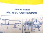 Lionel Postwar 153C-22 5-52TT Contactors Original Instructions. Fixed Price $12.00.
