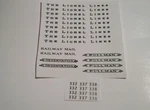 Pre-war Std Lionel 332-337-338 Black Water Decal Slim Serif Pass. Car Set Look!. Fixed Price $11.00.