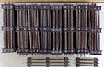 Lionel Gauge Three Rail Tubular 10" Straight Track Sections 80. Fixed Price $155.00.