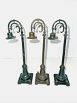Lionel Prewar Standard Gauge 3-GOOSENECK Lamp Post Approx. 9" Tall. Fixed Price $45.00.