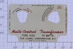 Lionel 1032-10 Transformer Plate (10). Fixed Price $120.00.