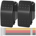 Mkbklljy 2PCS Black Marine Rocker Switch 12V Toggle 3PIN Spst 2.... Fixed Price $11.14.