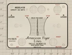 American Flyer PA12B375 Gauge 250 Watt Transformer Face Plate. Fixed Price $20.00.